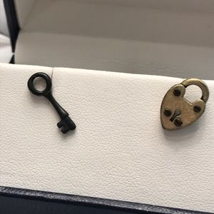 Fossil Lock & Key earrings